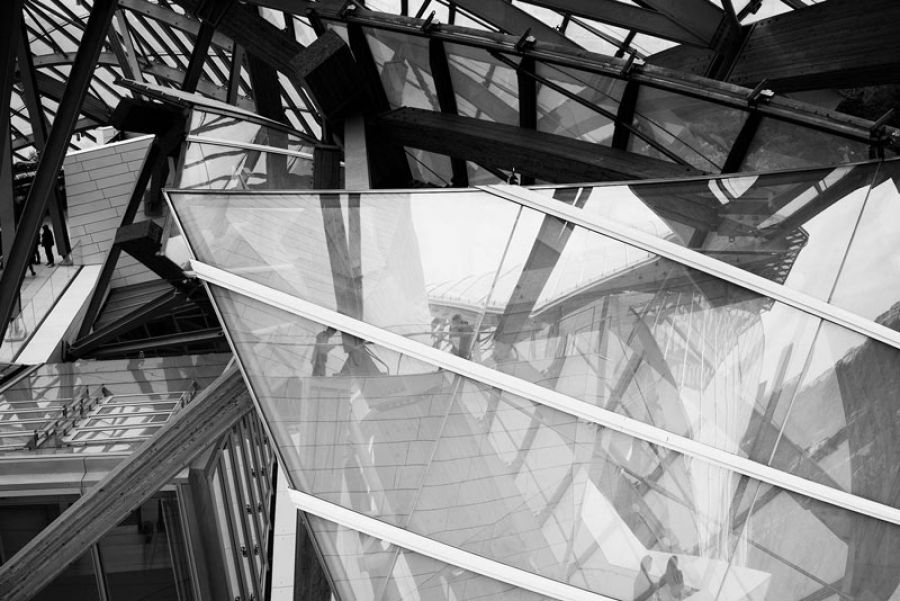 architekturfotograf berlin - spieglung glas-sw